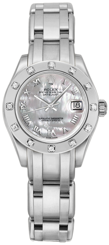 Rolex Pearlmaster Watches  Pearl White Self winding Automatic Chronometer 80319-MOPRP Watch