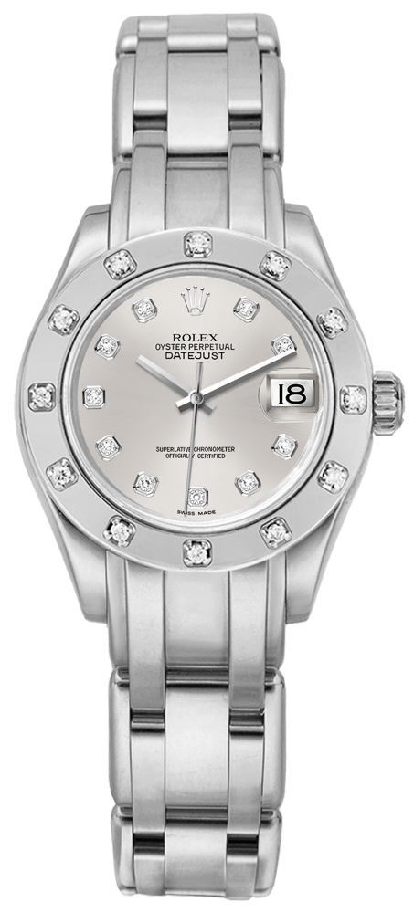 Rolex Pearlmaster Watches Ladies Silver Self winding Automatic 80319-SLVD Watch