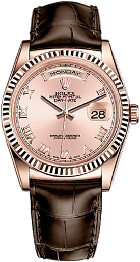 Rolex Day-Date Watches Unisex Pink Self winding Automatic 118135-0067 Watch