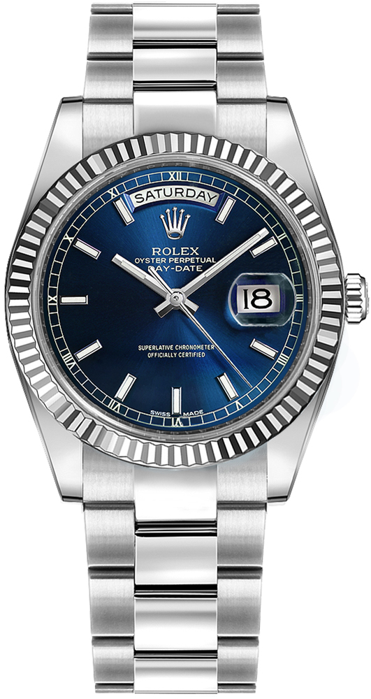 Rolex Day-Date Watches Unisex Blue Self winding Automatic 118239-0303 Watch