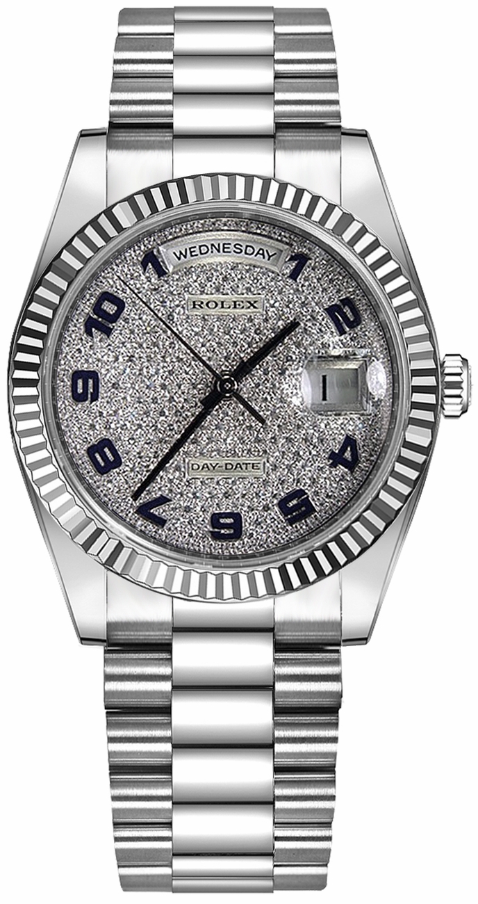 Rolex Day-Date Watches Unisex Diamonds Self winding Automatic 118239-0144 Watch
