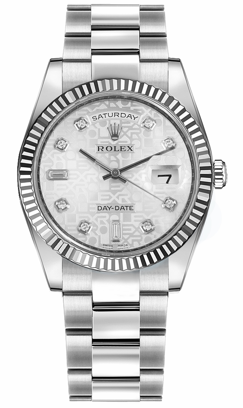 Rolex Day-Date Watches Unisex Silver Self winding Automatic 118239-0143 Watch