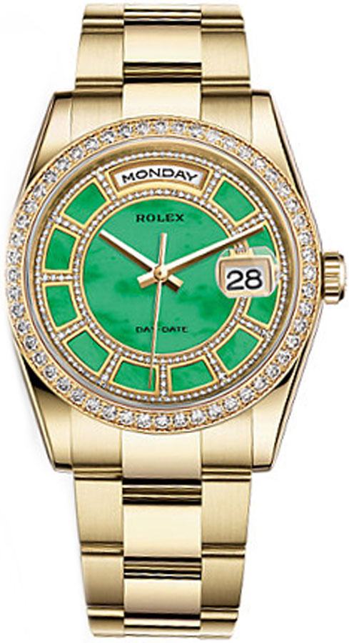Rolex Day-Date Watches Unisex Green Self winding Automatic 118348-0181 Watch