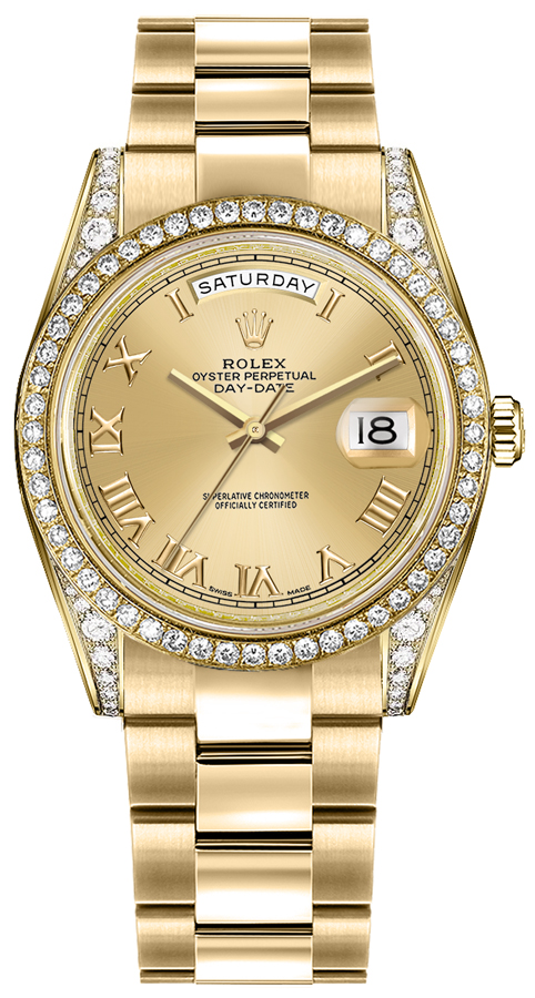 Rolex Day-Date Watches Unisex Champagne Self winding Automatic 118388-0189 Watch