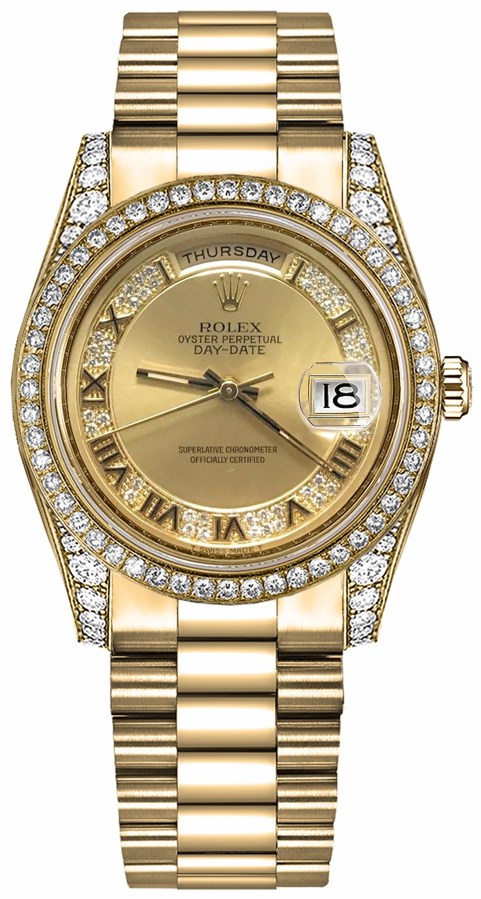 Rolex Day-Date Watches Ladies Champagne Self winding Automatic 118388-0015 Watch