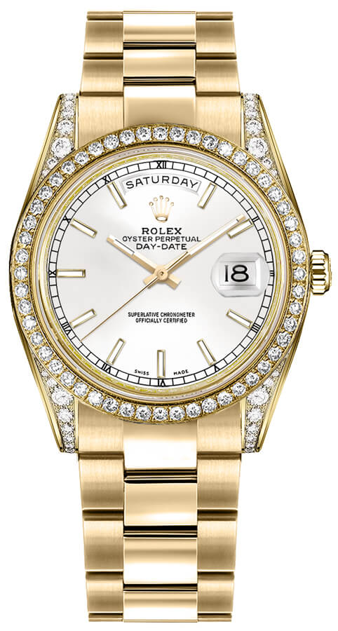 Rolex Day-Date Watches Unisex White Self winding Automatic 118388-0187 Watch