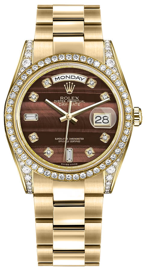Rolex Day-Date Watches Unisex Brown Self winding Automatic 118388-0135 Watch