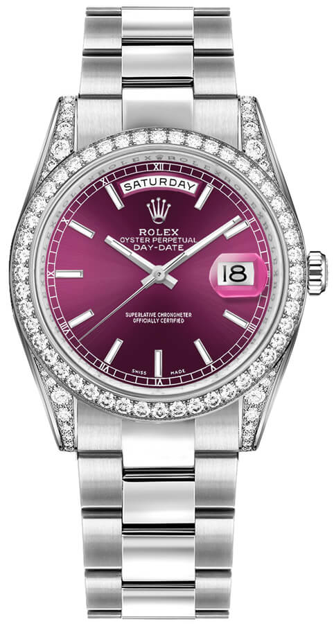 Rolex Day-Date Watches  Cherry Red Self winding Automatic 118389-0126 Watch