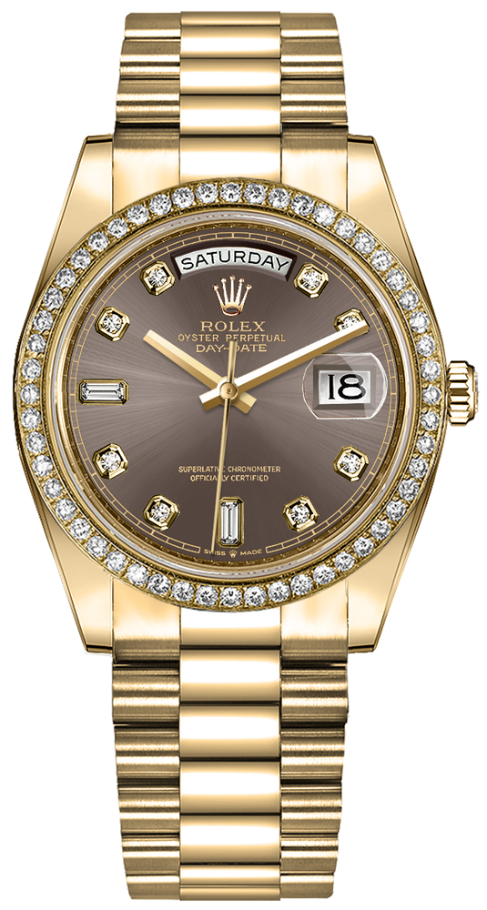 Rolex Day-Date Watches Ladies Dark Grey Self Winding Automatic 128348RBR-0005 Watch