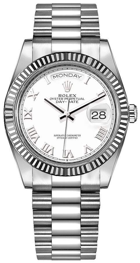 Rolex Day-Date Watches Unisex White Self Winding Automatic 128236-0007 Watch