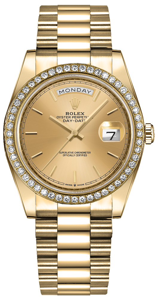 Rolex Day-Date Watches Ladies Champagne Self Winding Automatic 128348RBR-0026 Watch