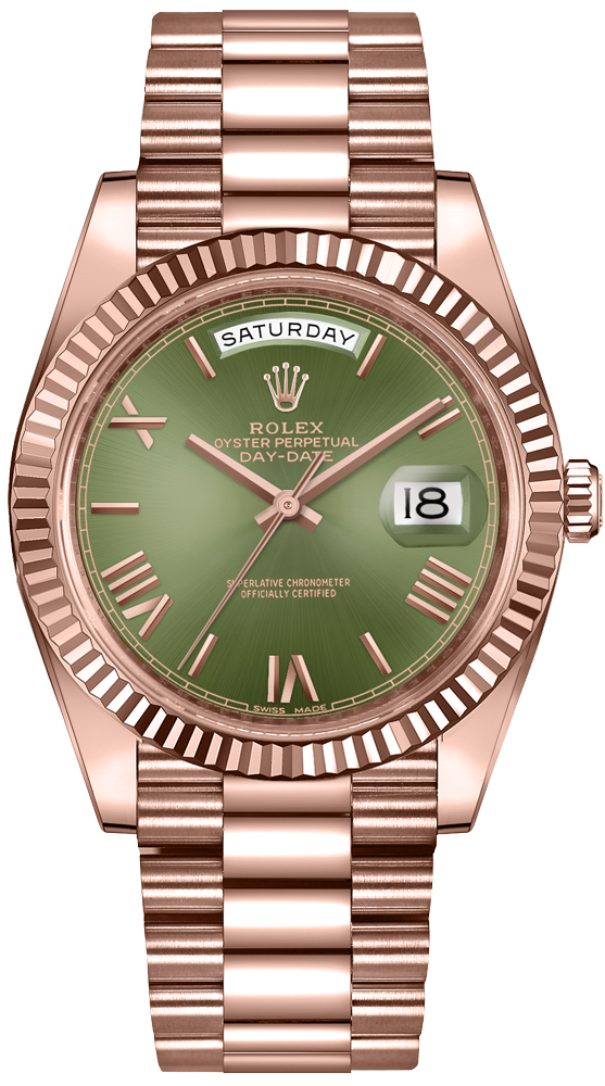 Rolex Day-Date Watches Mens Green Self winding Automatic 228235-0025 Watch