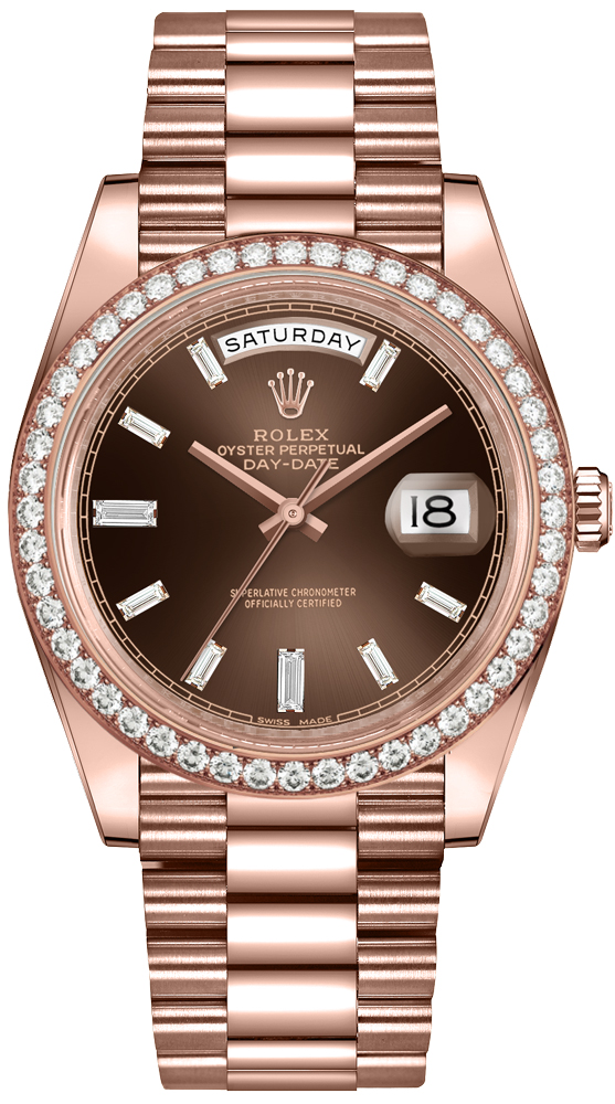 Rolex Day-Date Watches Mens Chocolate Brown Self winding Automatic 228345RBR-0006 Watch