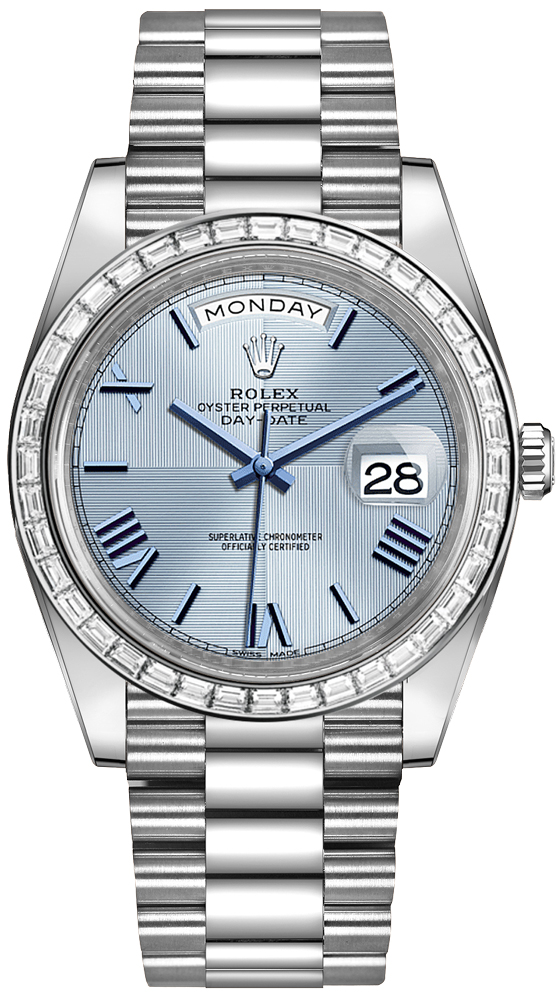 Rolex Day-Date Watches Mens Blue Self winding Automatic Chronometer 228396TBR-0004 Watch