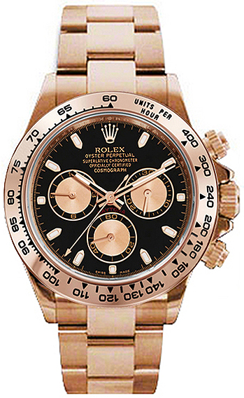 Rolex Cosmograph Daytona Watches Mens Black Self winding Automatic 116505-0008 Watch