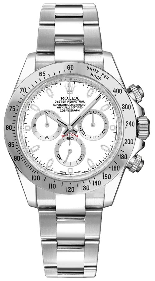 Rolex Cosmograph Daytona Watches Mens White Self winding Automatic 116520-0016 Watch