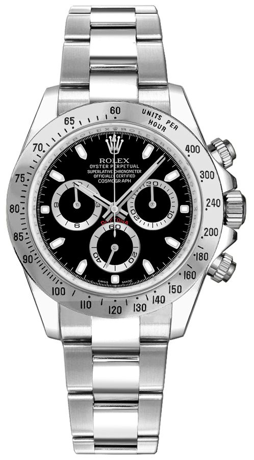 Rolex Cosmograph Daytona Watches Mens Black Self winding Automatic 116520-0015 Watch