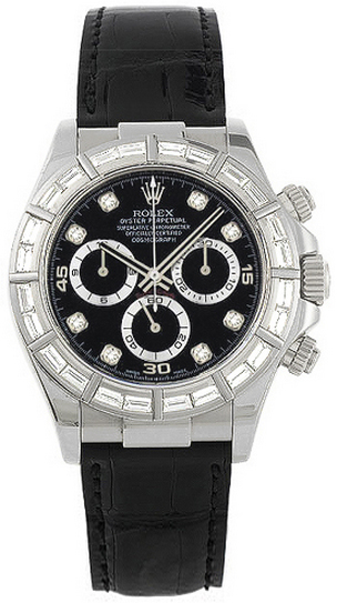 Rolex Cosmograph Daytona Watches Mens Black Self winding Automatic 116589-BLK-DIA Watch