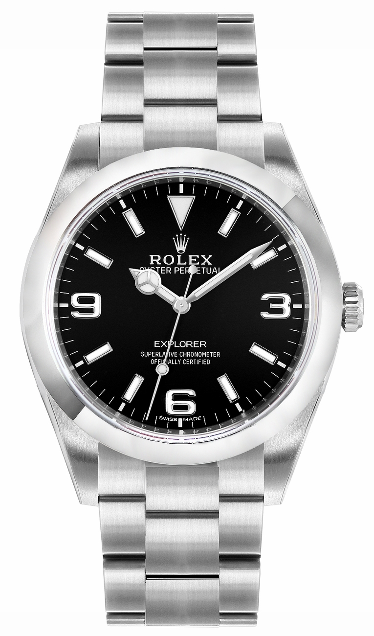 Rolex Explorer Watches Mens Black Self winding Automatic 214270-0003 Watch