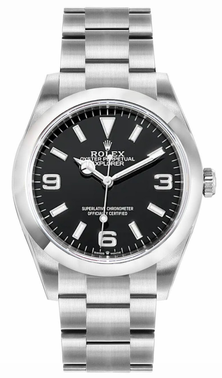 Rolex Explorer Watches Mens Black Self Winding Automatic 224270-0001 Watch