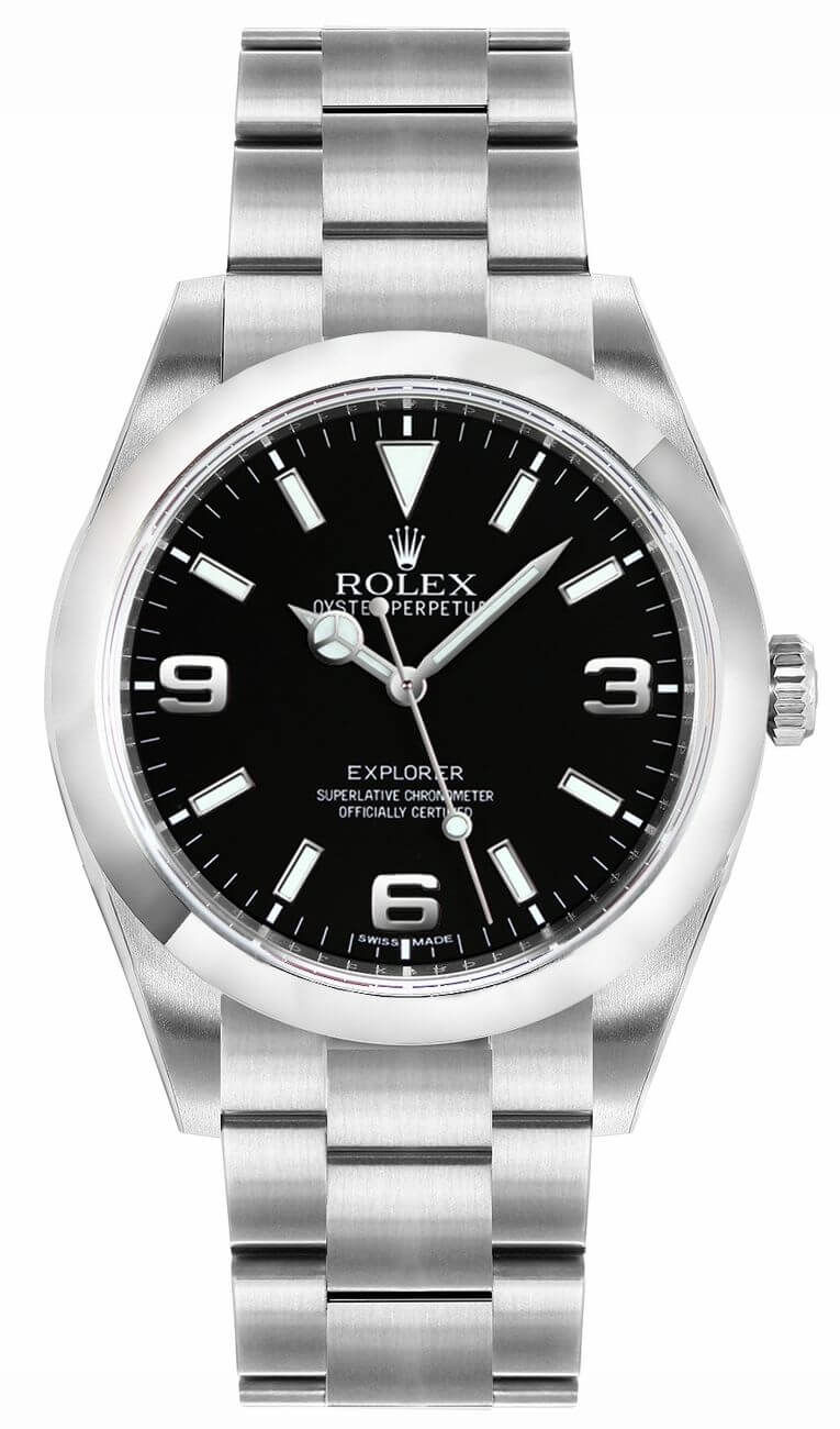 Rolex Explorer Watches Mens Black Self winding Automatic 214270-0001-SD Watch