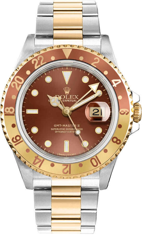 Rolex GMT-Master II Watches Mens Chocolate Self winding Automatic 16713-TRITIUM Watch