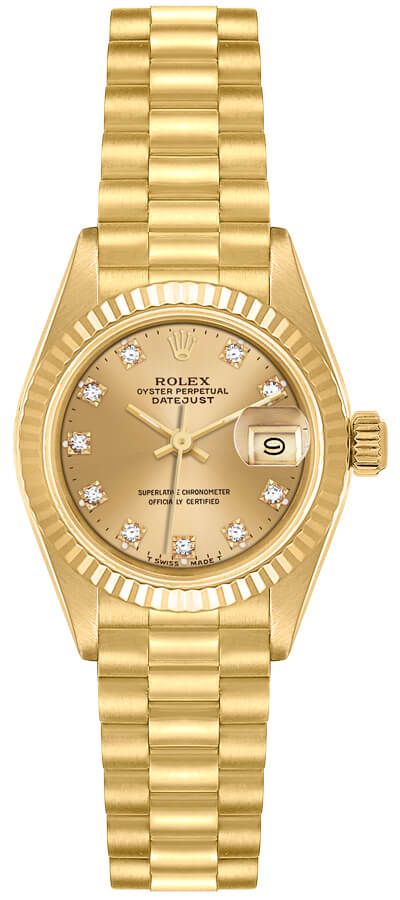 Rolex Lady-Datejust Watches Ladies Champagne Self winding Automatic 69178-CHPDP Watch