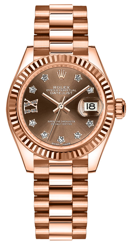 Rolex Lady-Datejust Watches Ladies Chocolate Self winding Automatic 279175-0002 Watch