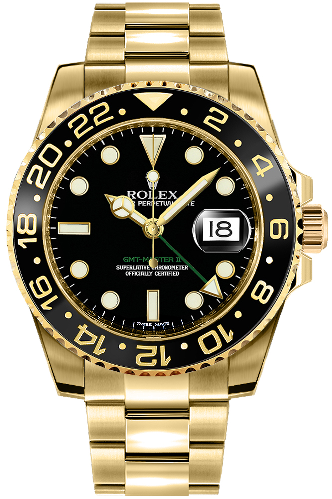 Rolex GMT-Master II Watches Mens Black Self winding Automatic 116718LN-0001 Watch
