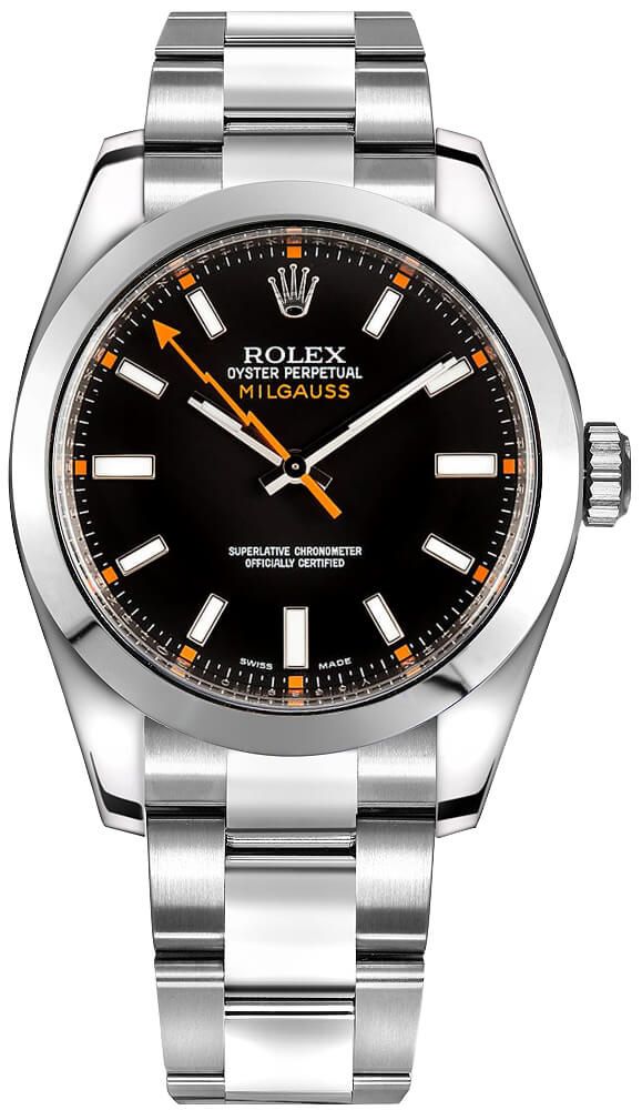 Rolex Milgauss Watches Mens Black Self winding Automatic 116400-0001 Watch