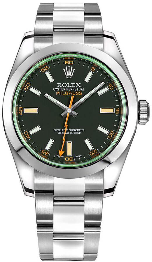 Rolex Milgauss Watches Mens Black Self winding Automatic 116400GV-0001 Watch
