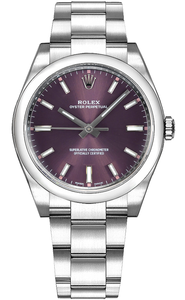 Rolex Oyster Perpetual Watches Ladies Grape Red Self winding Automatic 114200-0020 Watch