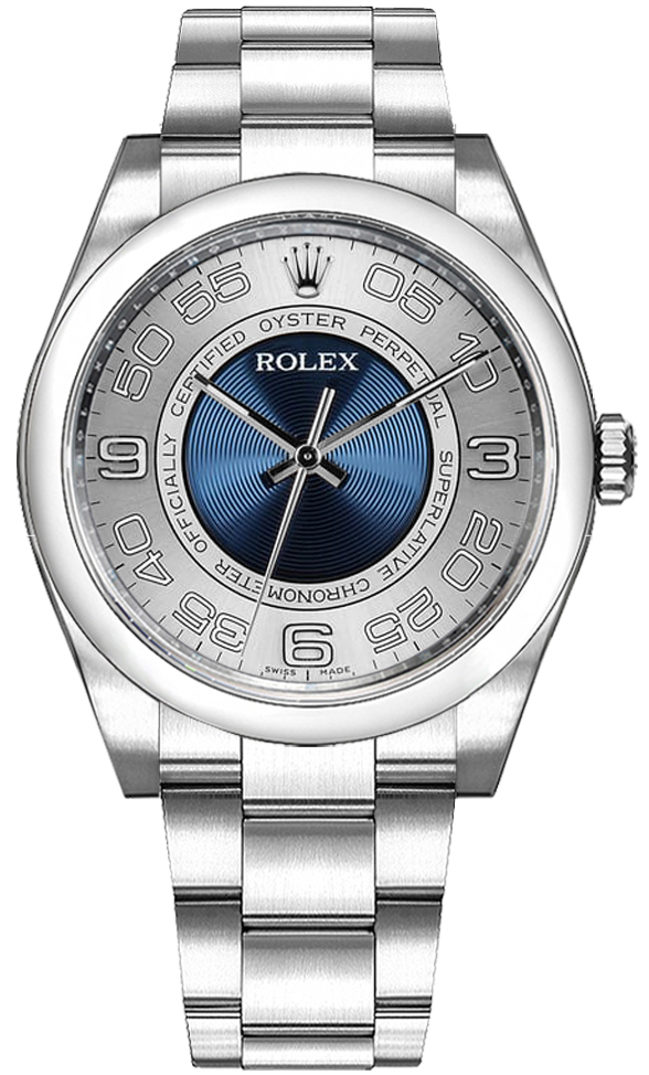 Rolex Oyster Perpetual Watches Ladies Silver and blue Self winding Automatic 116000-SVBCAO Watch