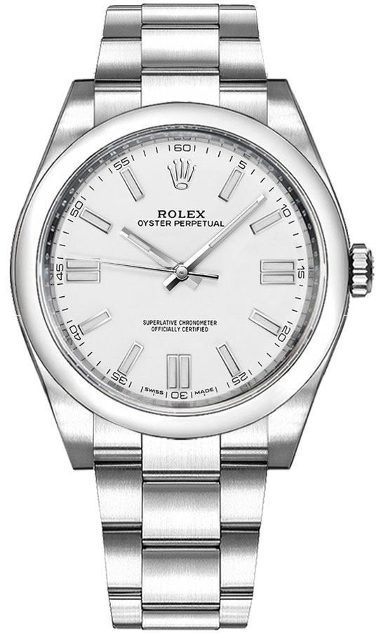Rolex Oyster Perpetual Watches Unisex White Self winding Automatic Chronometer 116000-0012 Watch