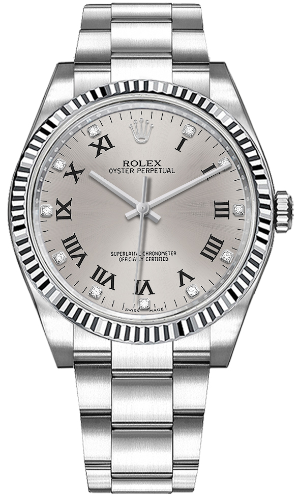 Rolex Oyster Perpetual Watches Ladies Silver Self winding Automatic 116034-SLVDRO Watch