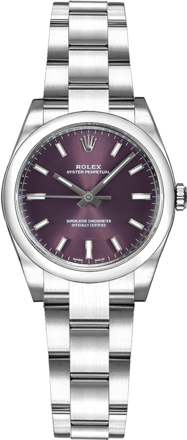 Rolex Oyster Perpetual Watches Ladies Grape Red Self winding Automatic 176200-0016 Watch