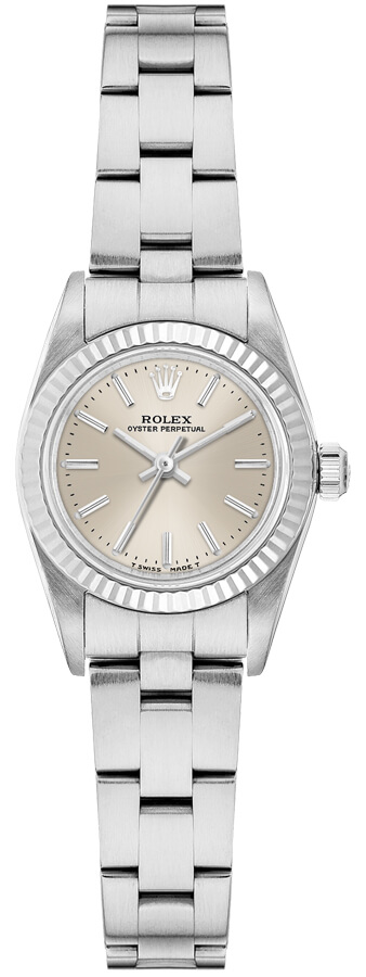 Rolex Oyster Perpetual Watches Ladies Silver Self Winding Automatic 76094-SLVSO Watch