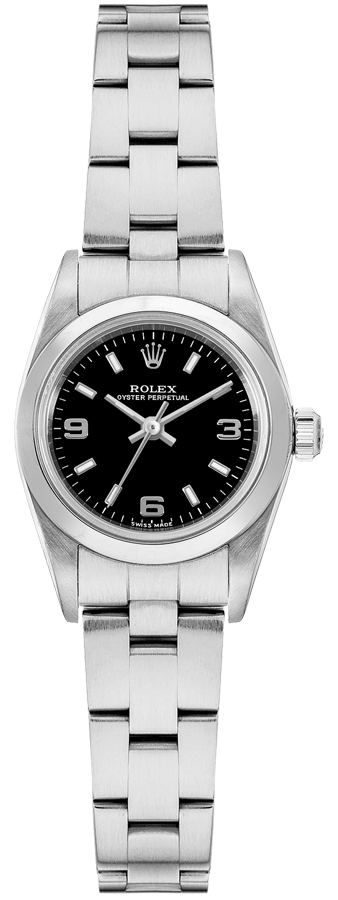 Rolex Oyster Perpetual Watches Ladies Black Self winding Automatic 76080-BLKASO Watch