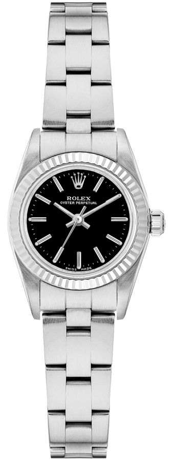 Rolex Oyster Perpetual Watches Ladies Black Self Winding Automatic 67194-BLKSO Watch
