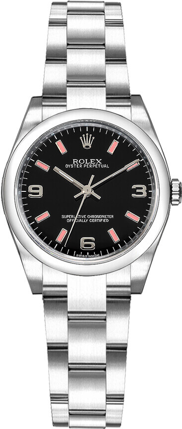 Rolex Oyster Perpetual Watches Ladies Black Self winding Automatic 176200-BLKAPSO Watch