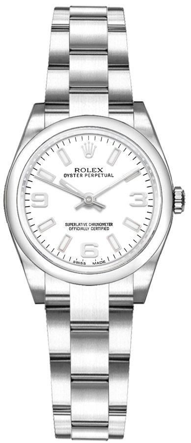 Rolex Oyster Perpetual Watches Ladies White Self winding Automatic 176200-0011 Watch