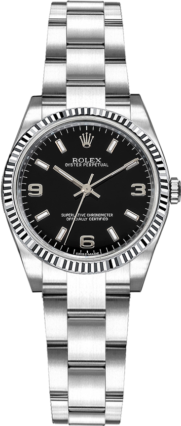 Rolex Oyster Perpetual Watches Ladies Black Self winding Automatic 176234-BLKSAO Watch