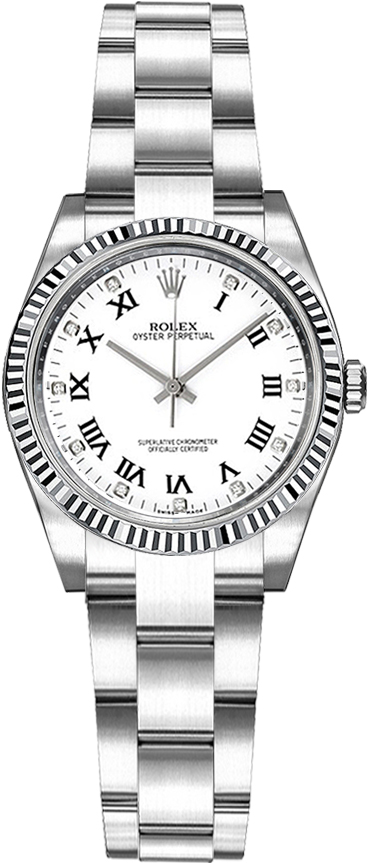 Rolex Oyster Perpetual Watches Ladies White Self winding Automatic 176234-WHTRDO Watch