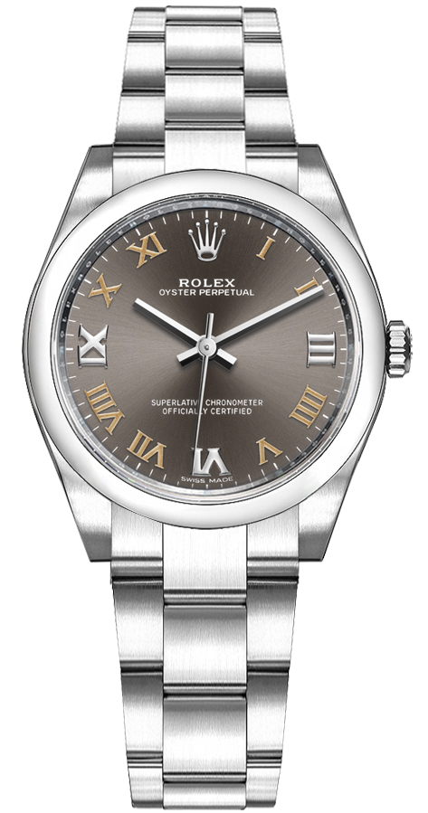 Rolex Oyster Perpetual Watches Ladies Grey Self winding Automatic 177200-0018 Watch