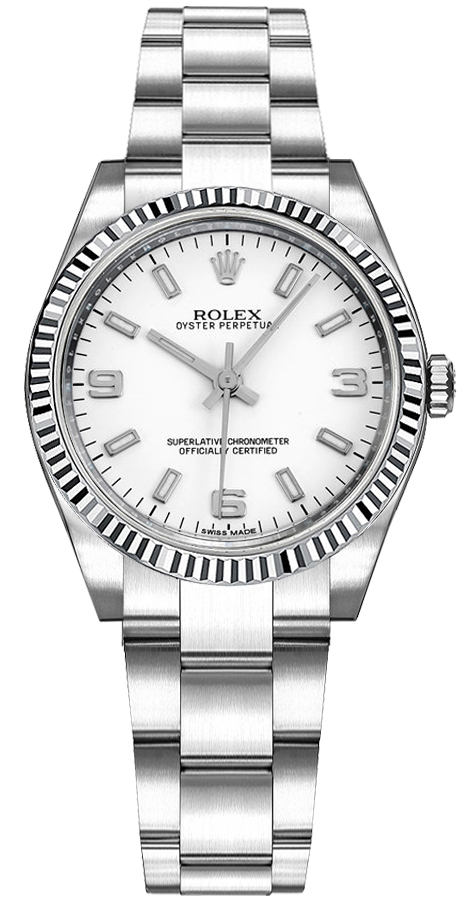 Rolex Oyster Perpetual Watches Ladies White Self winding Automatic 177234-WHTSAO Watch
