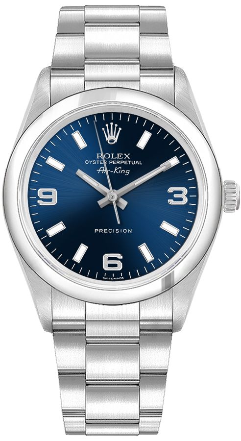 Rolex Oyster Perpetual Watches Unisex Blue Self Winding Automatic 14000-BLUASO Watch