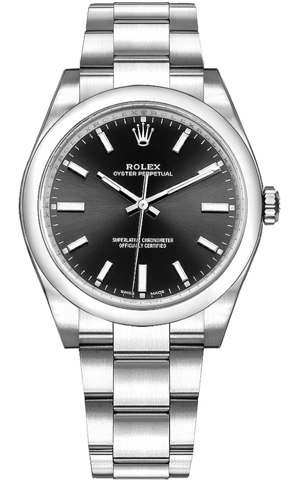 Rolex Oyster Perpetual Watches Ladies Black Self winding Automatic 114200-0023 Watch