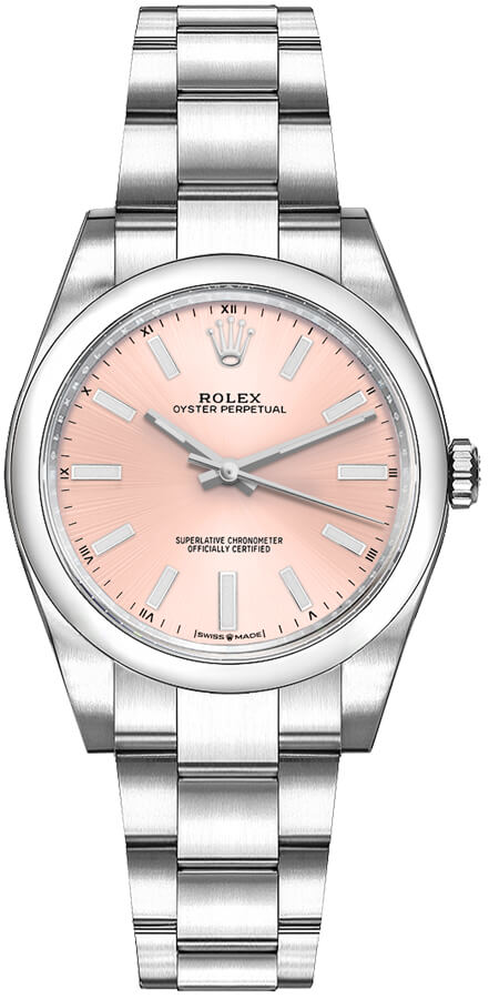 Rolex Oyster Perpetual Watches Ladies Pink Self winding Automatic 124200-0004 Watch