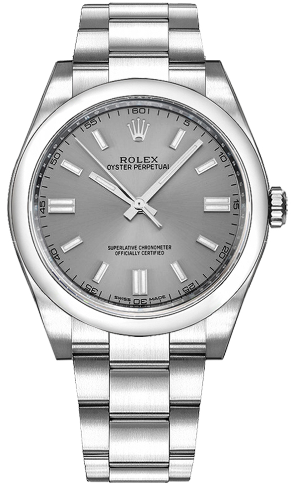 Rolex Oyster Perpetual Watches  Rhodium Grey Self winding Automatic 116000-0009 Watch