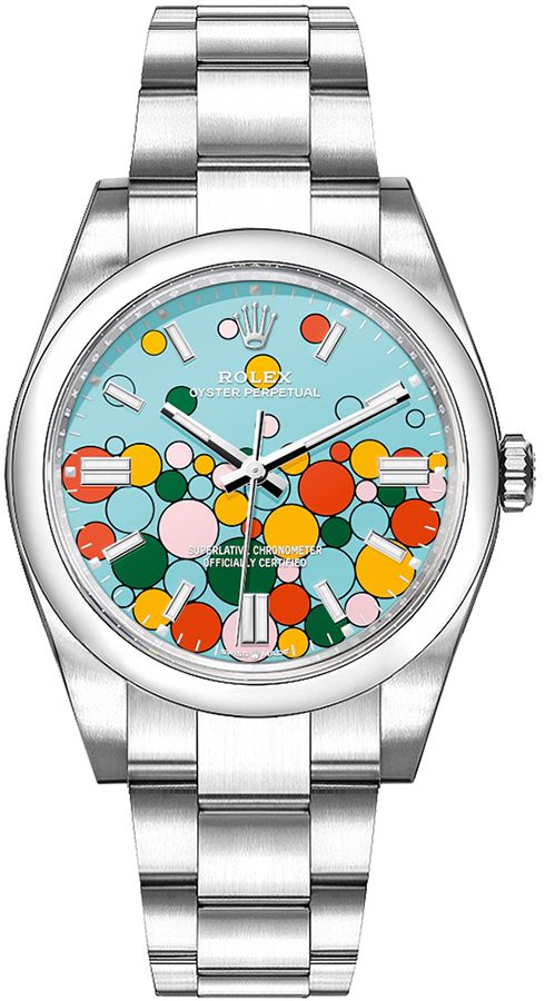 Rolex Oyster Perpetual Watches Unisex Blue Self winding Automatic 126000-0009 Watch